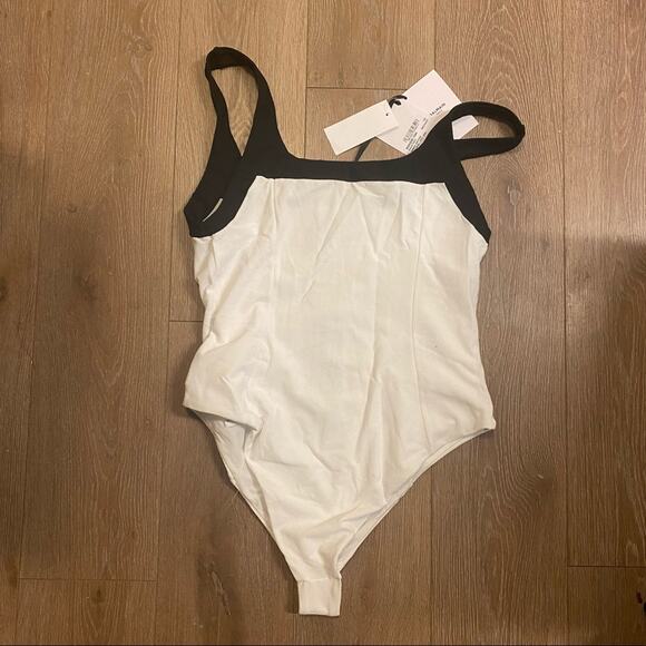 BALMAIN Signature Button Contrast One Piece Swimsuit - Picture 9 of 10